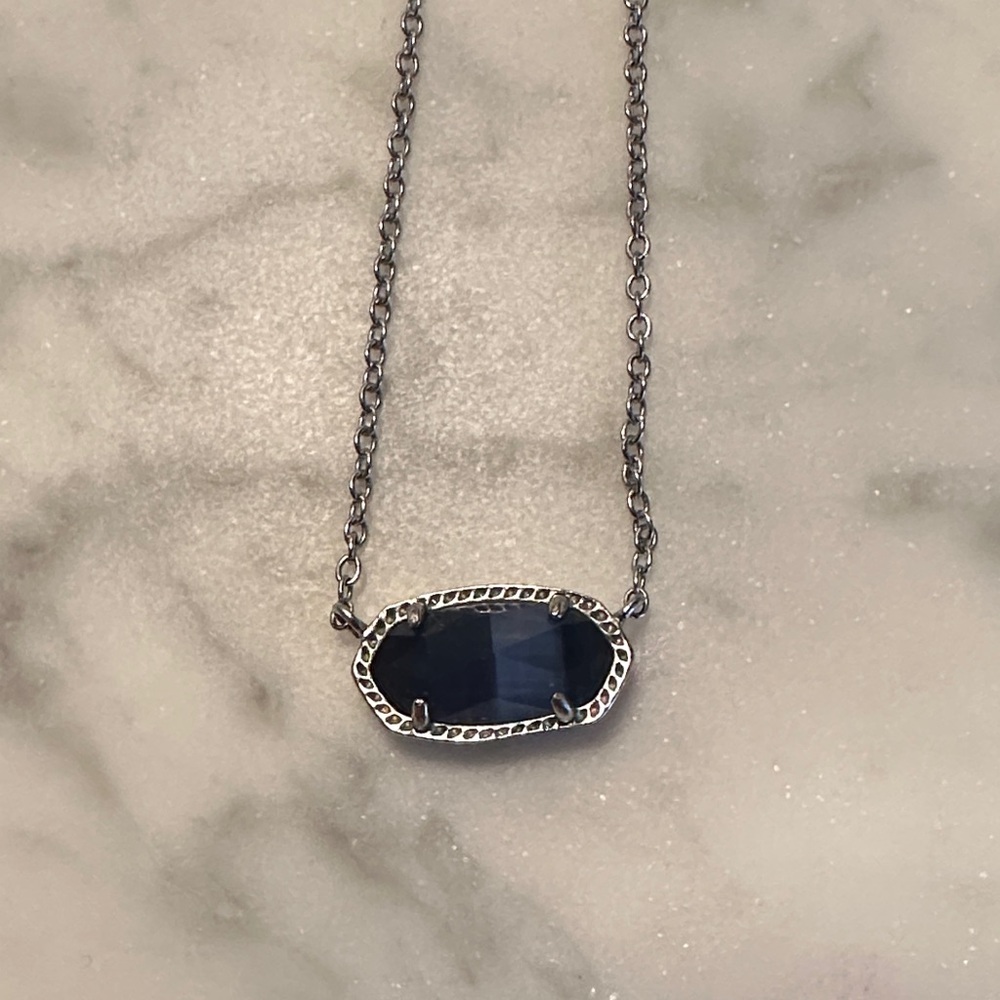 Kendra Scott Navy Blue Elle Pendant Necklace